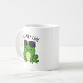 Toadally Cool Funny Toad Pun Koffiemok (Voorkant links)