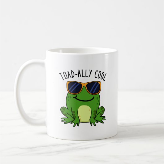Toadally Cool Funny Toad Pun Koffiemok (Links)