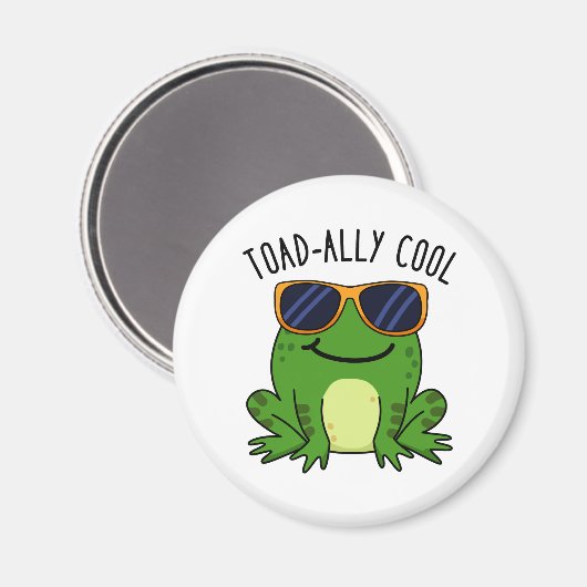 Toadally Cool Funny Toad Pun Magneet (Voorkant / Achterkant)