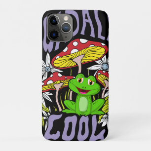 Toadally Cool Kleurrijke bloemen- en kikkertypogra Case-Mate iPhone Case