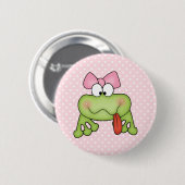Toadally Cute Girl Frog Ronde Button 5,7 Cm (Voorkant /achterkant)