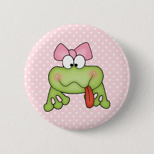 Toadally Cute Girl Frog Ronde Button 5,7 Cm