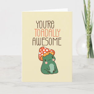 Toadally Geweldige Frog Pun Funny Valentijnsdag Feestdagen Kaart