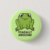 Toadally Geweldige Funny Toad Pun Ronde Button 3,2 Cm (Voorkant)
