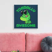Toadally Geweldige Happy Cartoon Toad Canvas Afdruk (Insitu (Woonkamer))