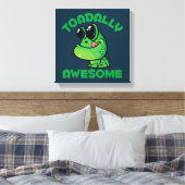 Toadally Geweldige Happy Cartoon Toad Canvas Afdruk (Insitu (Slaapkamer))