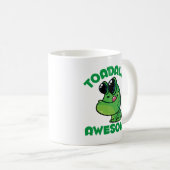 Toadally Geweldige Happy Cartoon Toad Koffiemok (Voorkant rechts)