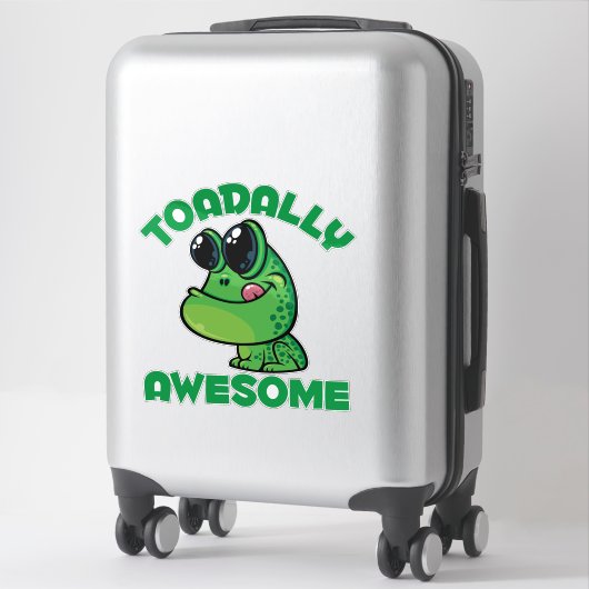 Toadally Geweldige Happy Cartoon Toad Sticker (Koffer)