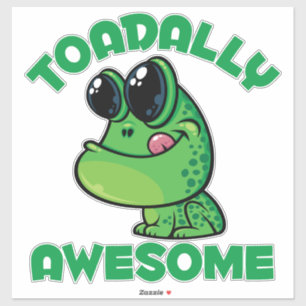 Toadally Geweldige Happy Cartoon Toad Sticker