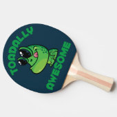 Toadally Geweldige Happy Cartoon Toad Tafeltennisbatje (Zijkant)
