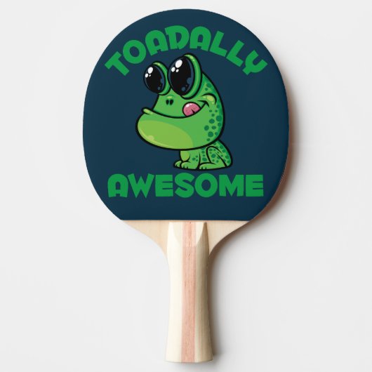 Toadally Geweldige Happy Cartoon Toad Tafeltennisbatje (Voorkant)