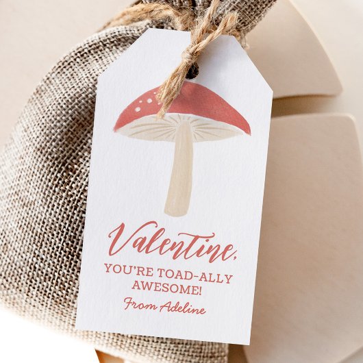 Toadally Geweldige Paddestoel Kinder Valentijnsdag Cadeaulabel