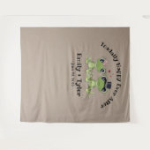 ©Toadally Happy Na Bruiloft Kikkerechtpaar in de R Wandkleed (Voorkant (horizontaal))