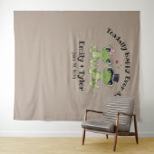 ©Toadally Happy Na Kikker Huwelijk Rustieke Bruilo Wandkleed (In Situ (horizontaal))