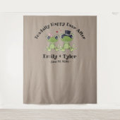 ©Toadally Happy Na Kikker Huwelijk Rustieke Bruilo Wandkleed (Voorkant)