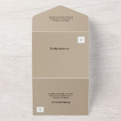 ©Toadally in Love Frog Couple Rustic Wedding All In One Uitnodiging (Buitenkant)