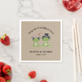 ©Toadally in Love Frog Wedding gepersonaliseerd Servetten (Insitu)