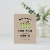 Toadally in Love Frog Wedding Save the Date Aankondigingskaart (Staand voorkant)