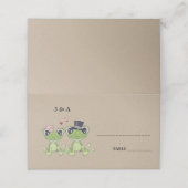 Toadally in Love Frog Wedding Table + Menu Kaart (Buitenkant ongevouwen)