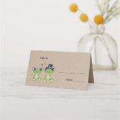 Toadally in Love Frog Wedding Table + Menu Kaart (Voorkant)