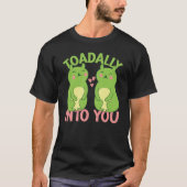 Toadally in You Funny Frog Valentijnsdag Pun T-shirt (Voorkant)