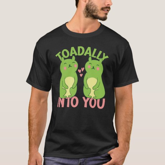 Toadally in You Funny Frog Valentijnsdag Pun T-shirt (Voorkant)