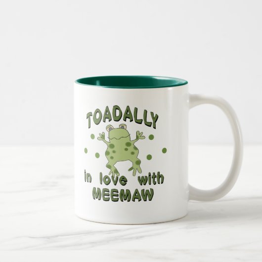 TOADALLY Love MeeMaw Frog Tweekleurige Koffiemok (Rechts)