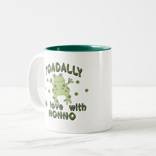 TOADALLY Love Nonno Frog Tweekleurige Koffiemok (Voorkant links)
