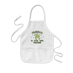 TOADALLY Love Papaw Frog Kinder Schort