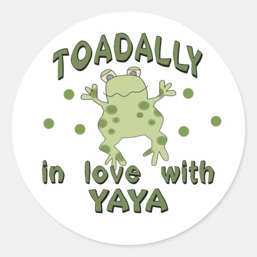 TOADALLY Love YaYa Frog Ronde Sticker (Voorkant)