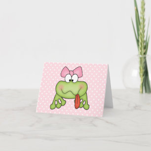 Toadally Schattigee meisje kikker blanke Kaart