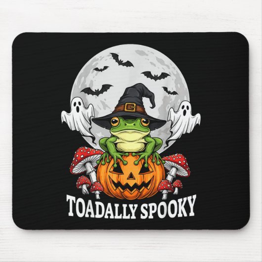 Toadally Soky Funny Halloween Frog On Pumpkin Full Muismat (Voorkant)