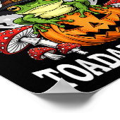 Toadally Soky Funny Halloween Frog On Pumpkin Full Poster (Hoek)