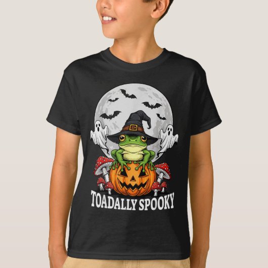 Toadally Soky Funny Halloween Frog On Pumpkin Full T-shirt (Voorkant)