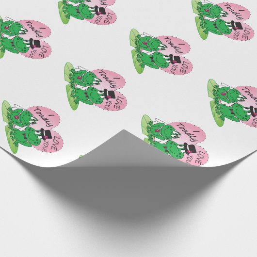 Toadly houdt van je Valentijn Cadeaupapier (Hoek)