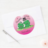 Toadly Love You Valentijn Ronde Sticker (Envelop)