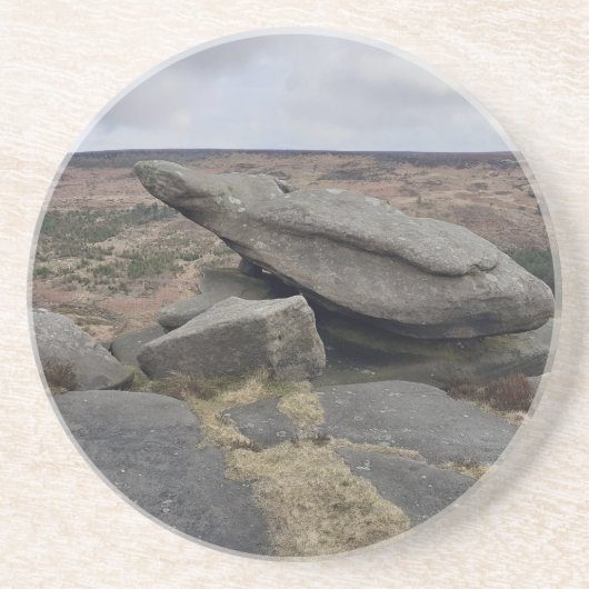 Toad's Mouth Rock, Sheffield. Zandsteen Onderzetter (Voorkant)