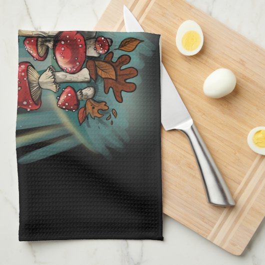 Toadspoelpaddenstoelen Theedoek (Quarter Fold)