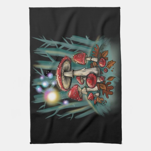 Toadspoelpaddenstoelen Theedoek (Verticaal)