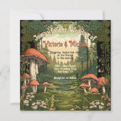 Toadstool Bos Bruiloft uitnodiging (Voorkant)