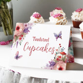 Toadstool Cupcakes Verjaardagsbuffet Label Kaart