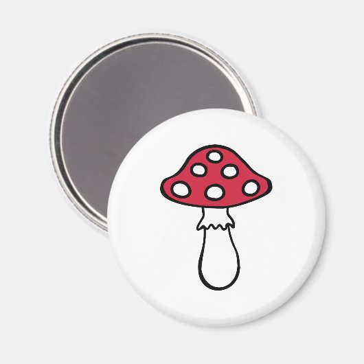 Toadstool fly agaric magneet (Voorkant / Achterkant)