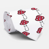 Toadstool fly agaric stropdas (Opgerold)