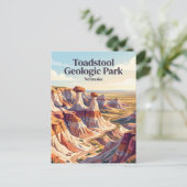Toadstool Geologic Park Nebraska Briefkaart (Staand voorkant)