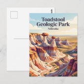 Toadstool Geologic Park Nebraska Briefkaart (Voorkant / Achterkant)