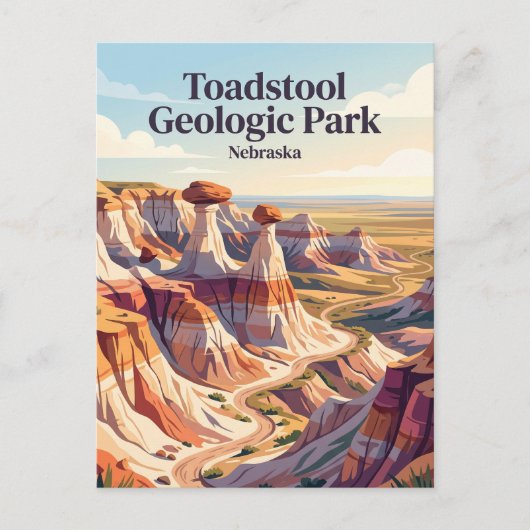 Toadstool Geologic Park Nebraska Briefkaart (Voorkant)
