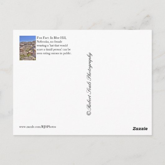 Toadstool Geological Park, Nebraska Briefkaart (Achterkant)