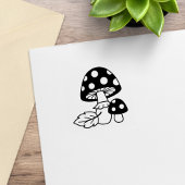 Toadstool paddenstoelen 2 rubberstempel