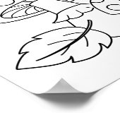 Toadstool paddenstoelen Kleurenpagina Poster (Hoek)