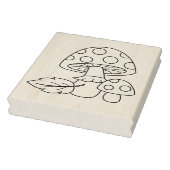 Toadstool paddenstoelen Kleurenpagina Rubberstempel (Stempel)